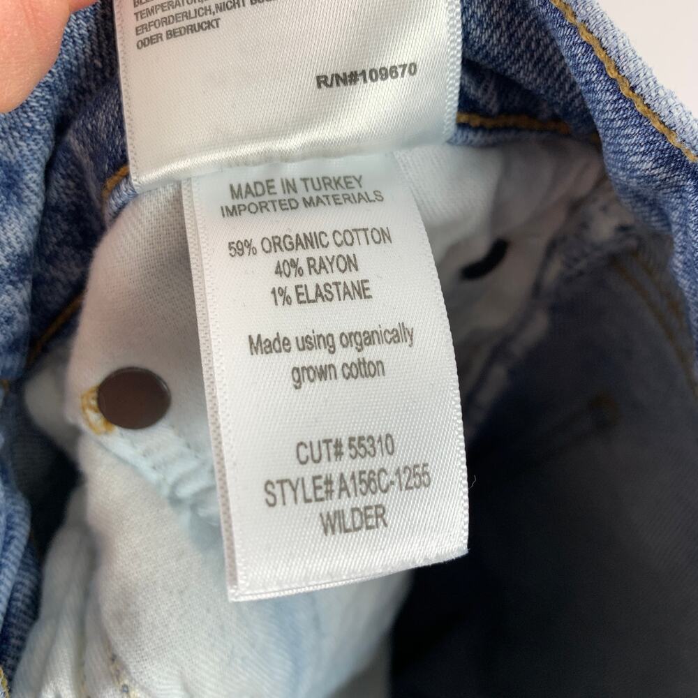 AGOLDE Wilder Mid Rise Straight Leg Stretch Denim Jean Cascadia Size 26 - Picture 7 of 7
